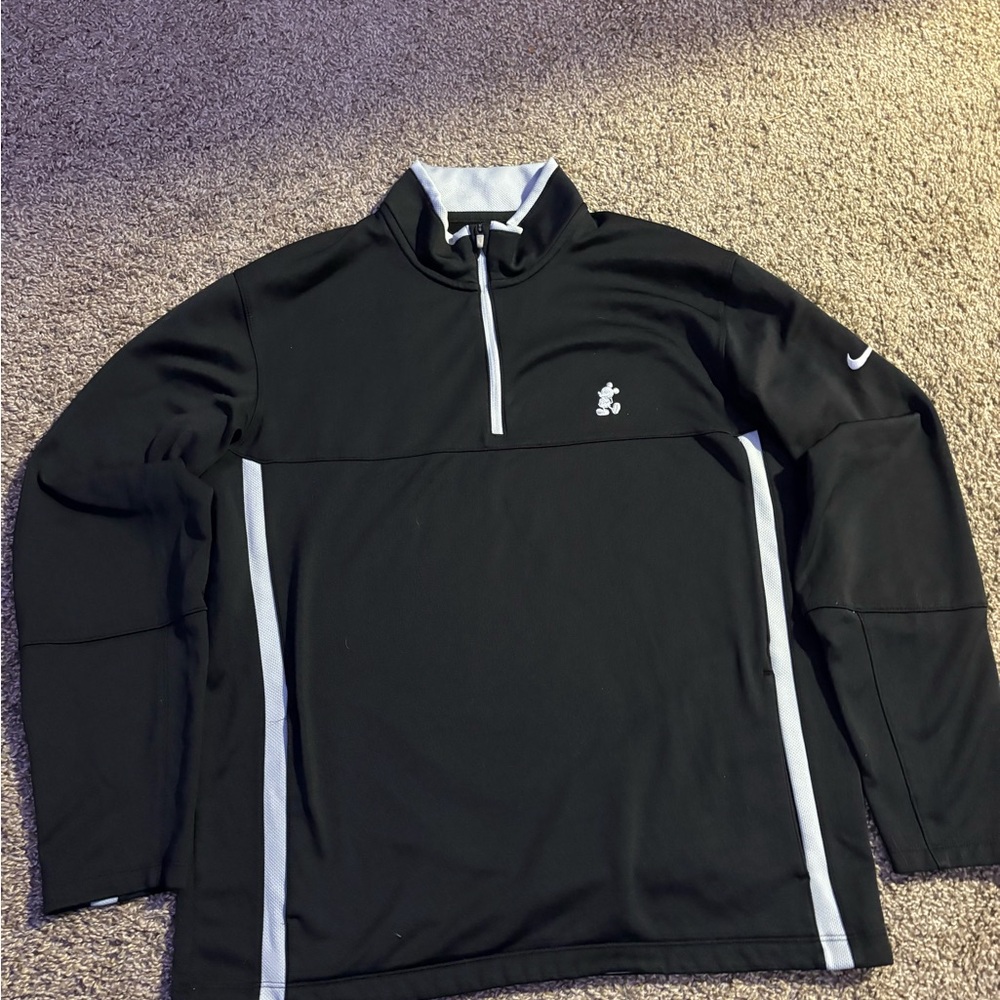 Nike Golf Standard Therma Fit Black Pullover Mens Large 1/4 Zip Shirt Jacket